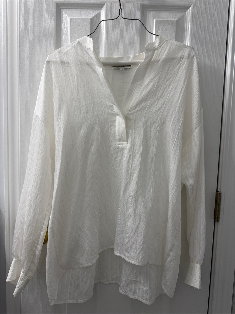 Vince Lightweight White V-Neck Tunic Top